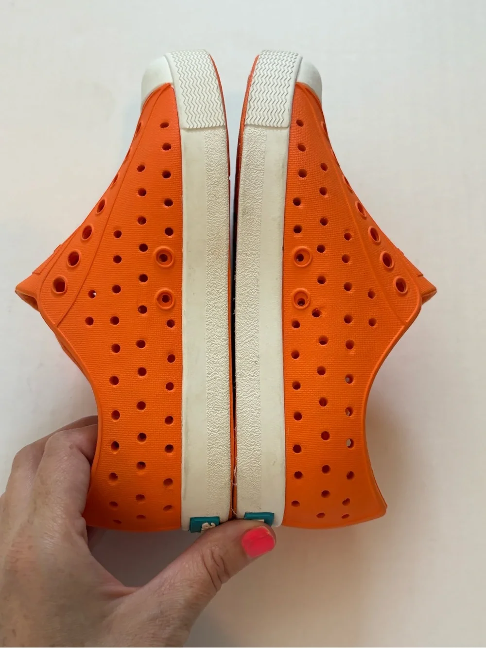 Native Jefferson Kids Slip-On Shoes in Orange Size 11